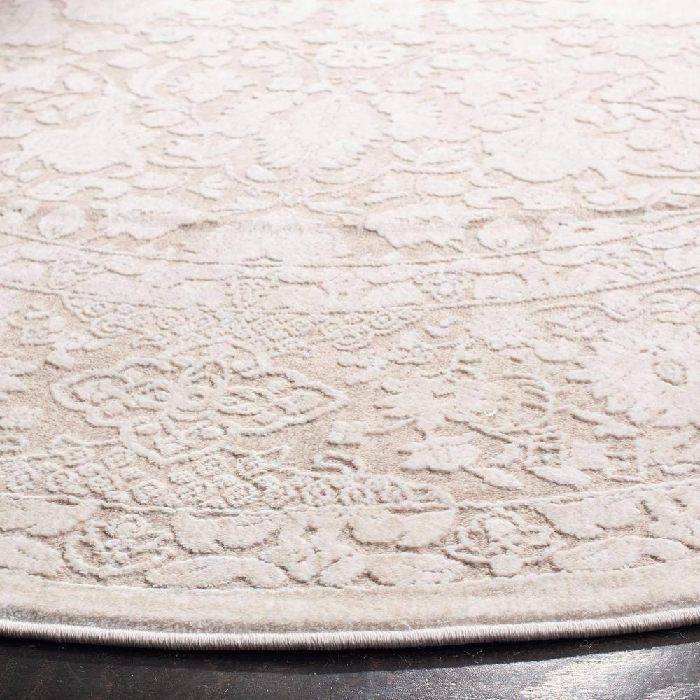 Reflection RFT667 Power Loomed Indoor Area Rug - 6'7" Round - Beige/Cream - Safavieh