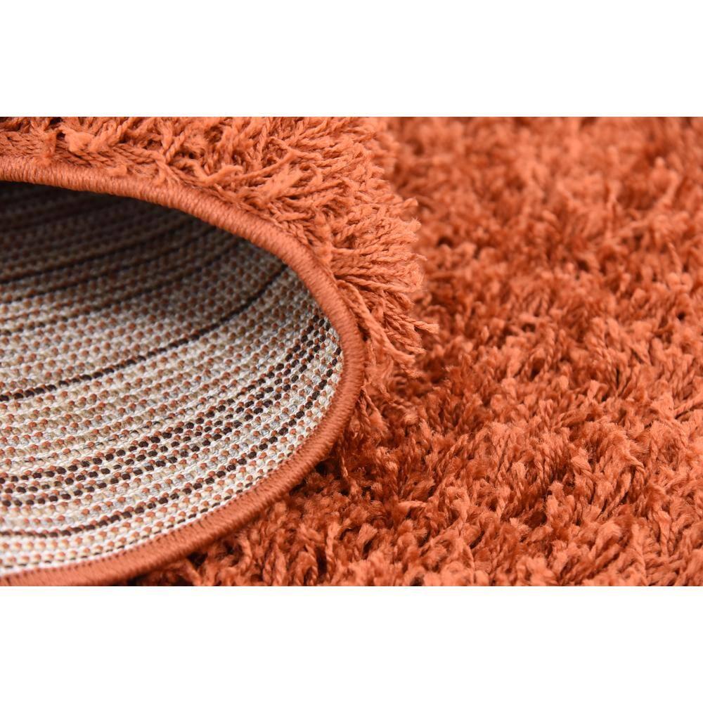 Unique Loom 8' 0 x 11' 0 Rectangle Solid Shag Terracotta Area Rug