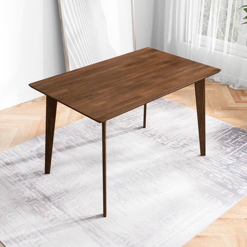 Berwick Modern Style Solid Wood Walnut Rectangular 47-inch Dining Table