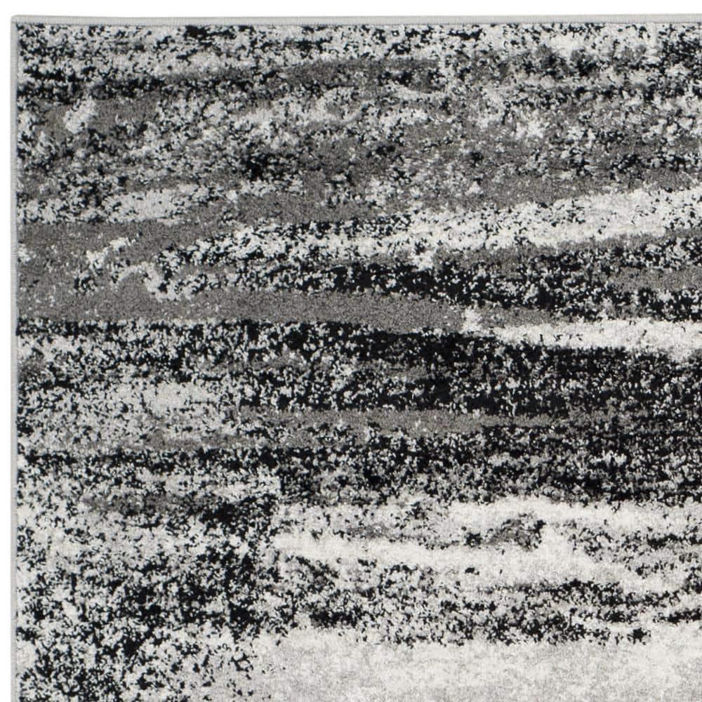 SAFAVIEH Adirondack Rudyard Abstract Area Rug, Silver/Multi, 4' x 4' Square