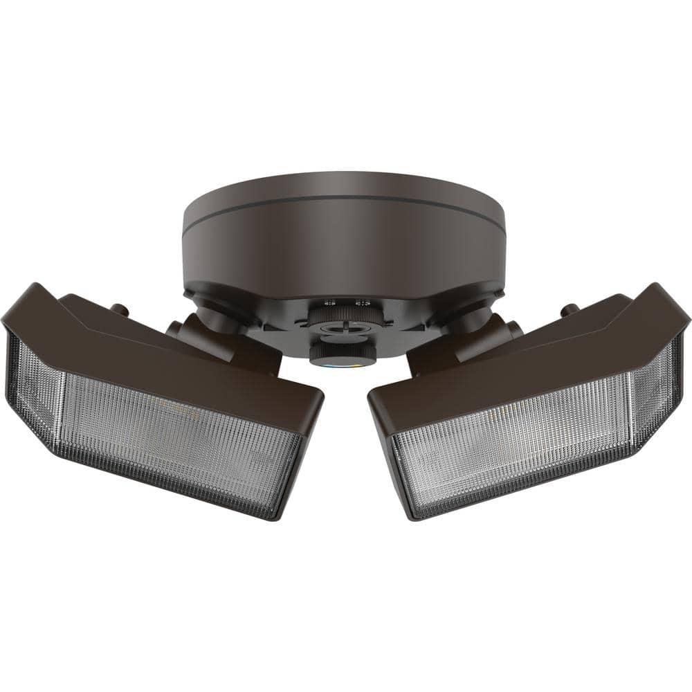 Lithonia Lighting 2 - Head Hardwired Dusk to Dawn Outdoor Security Flood Light