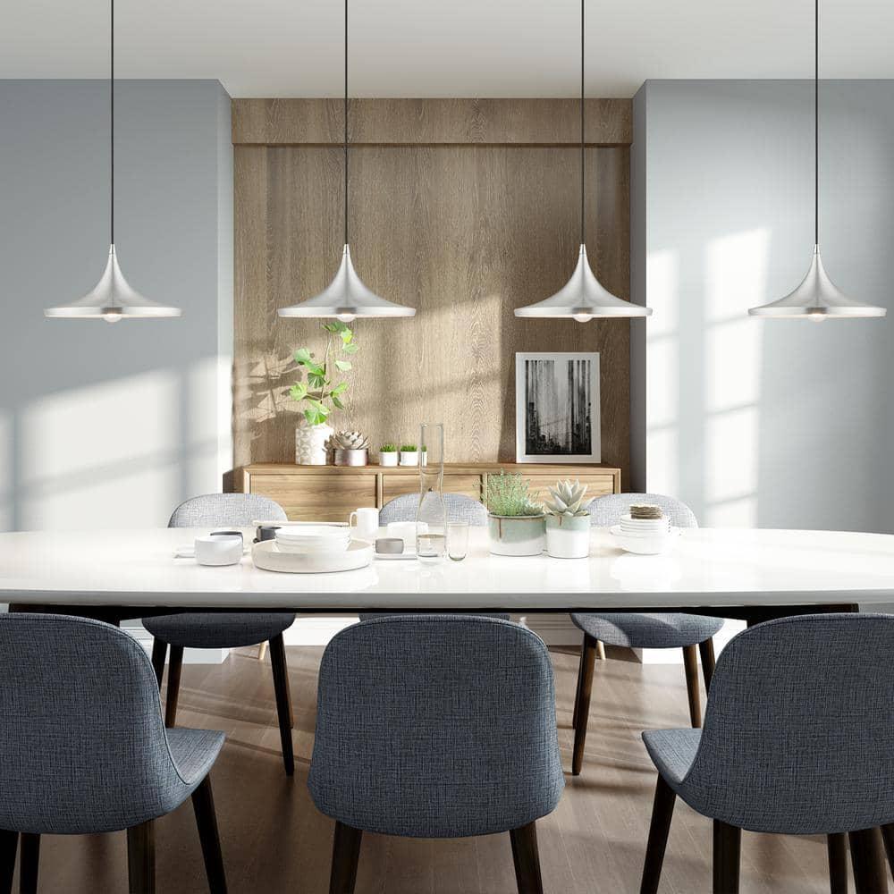 Livex Lighting Metal Shade 1 - Light Chandelier in  Brushed Aluminum