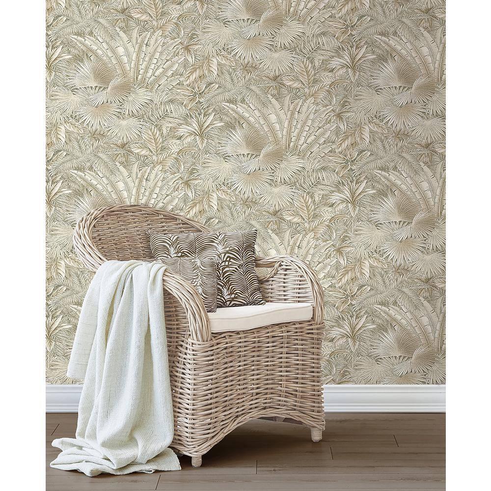 Tommy Bahama Bahamian Breeze Palm 18' L x 20.5" W Peel & Stick Wallpaper Roll