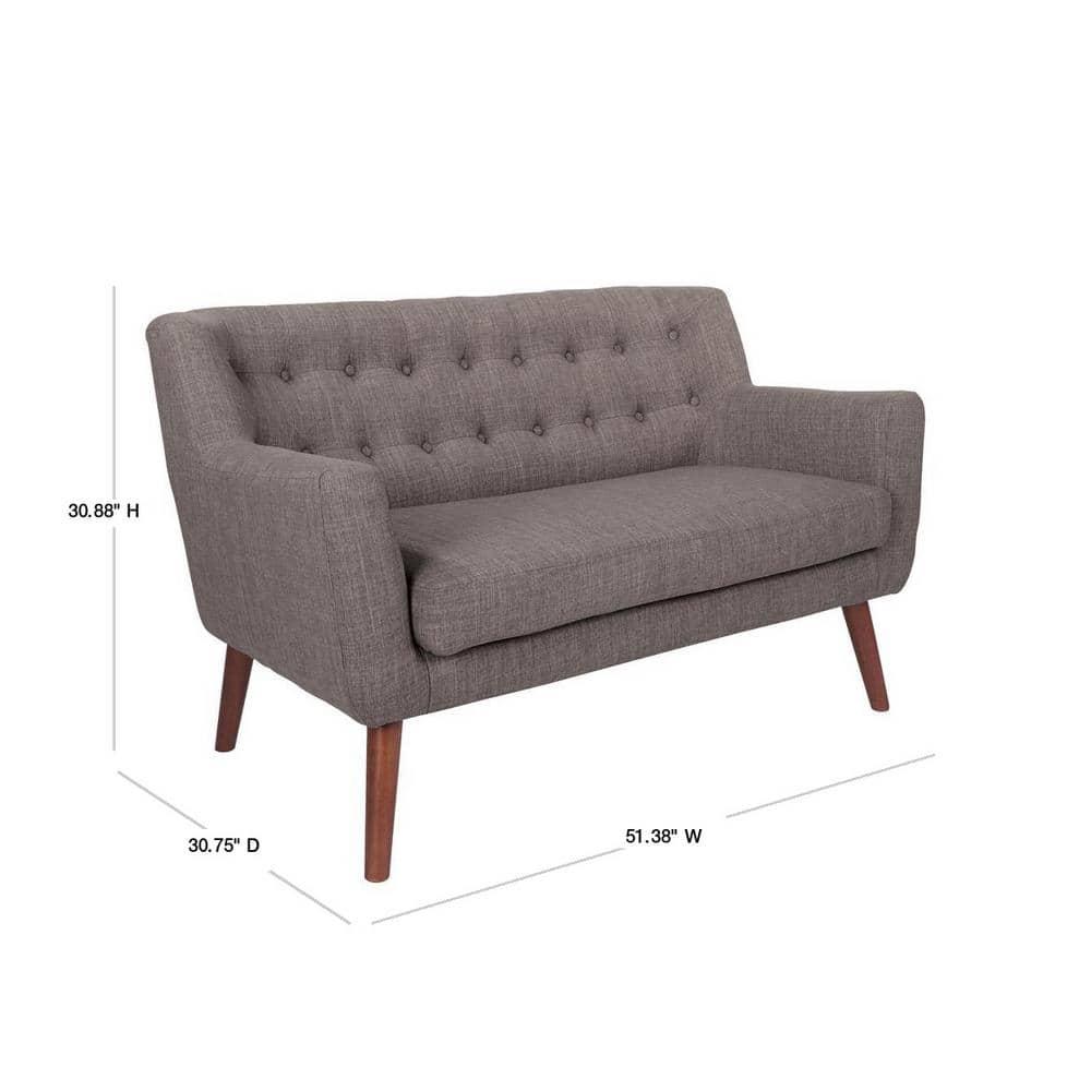 Mill Lane Loveseat with Coffee Legs Gray - OSP Home Furnishings