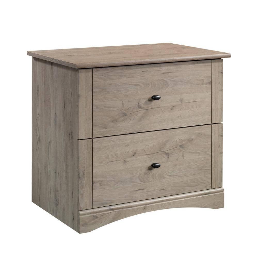 2 Drawer Lateral File Cabinet Laurel Oak - Sauder: Full Extension, Legal/Letter Size, Interlocking