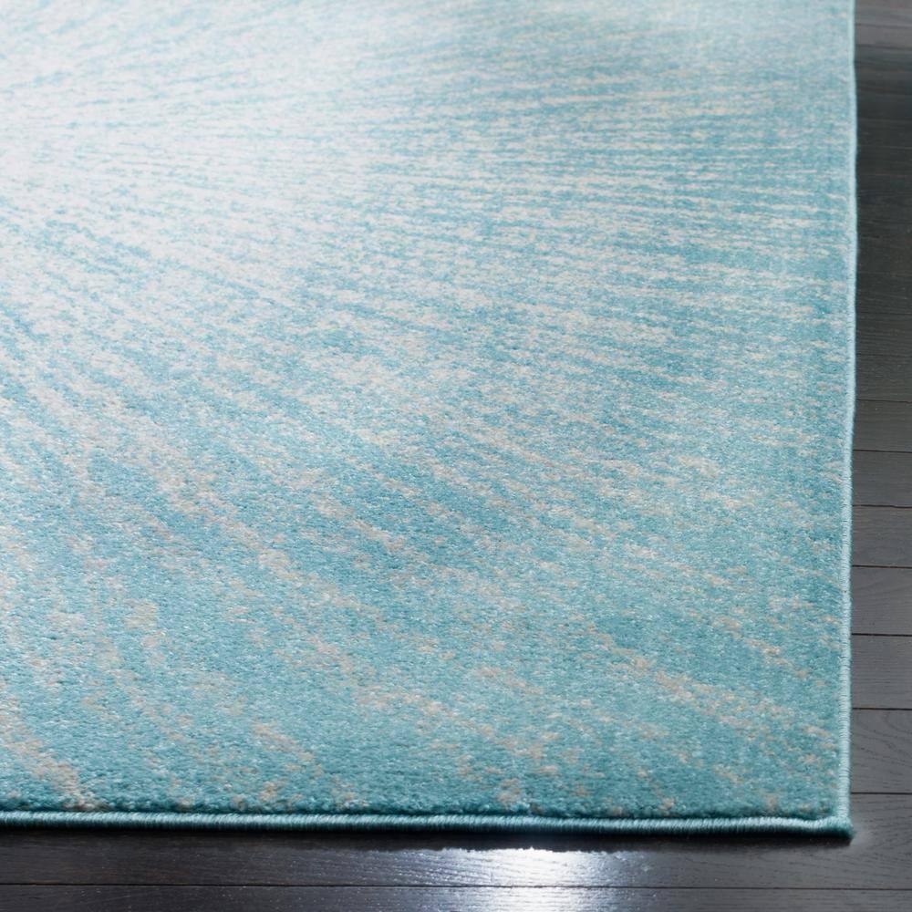Evoke EVK228 Power Loomed Indoor Accent Rug - Aqua/Ivory - 3'x5' - Safavieh