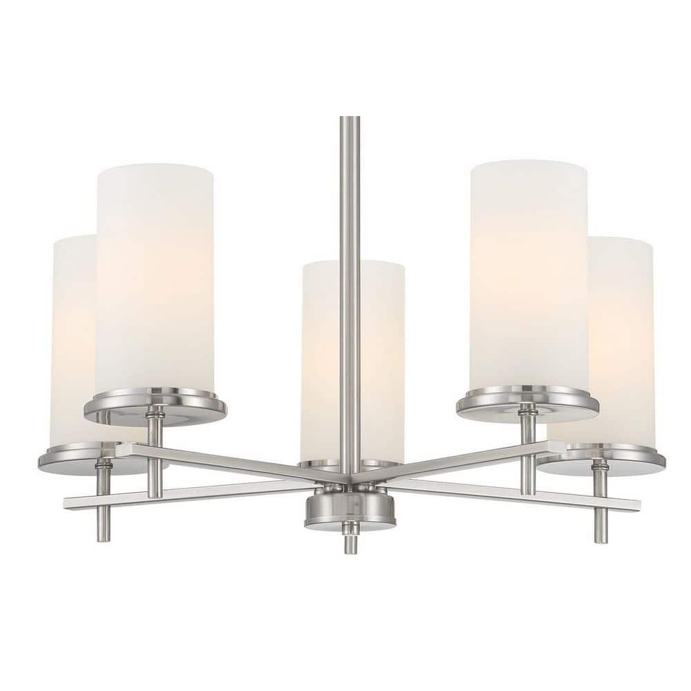 5 Light Chandelier-Brushed Nickel Finish    -Traditional Installation Minka Lavery 4095-84