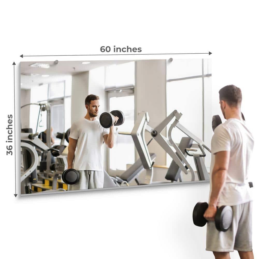 Gym Wall Mirror SD Annealed 1/4" Thick | Safety-Backed, 36" x 60"