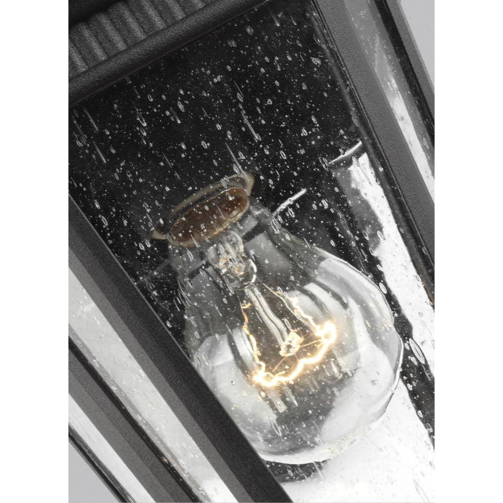 Sea Gull Lighting OL5420BK Cotswold Lane - Outdoor Wall Lantern Traditional Aluminum Approved for Wet Locations in Traditional Style - 6.5 Inches Wide by 11.5 Inches High