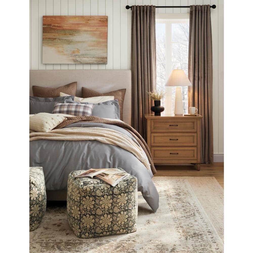 Nuloom 9x12 Elfriede Jute & Cotton Hand Woven Indoor Area Rug, Natural, Solid Rustic Farmhouse Style Natural Fiber Bedroom, Living Room,