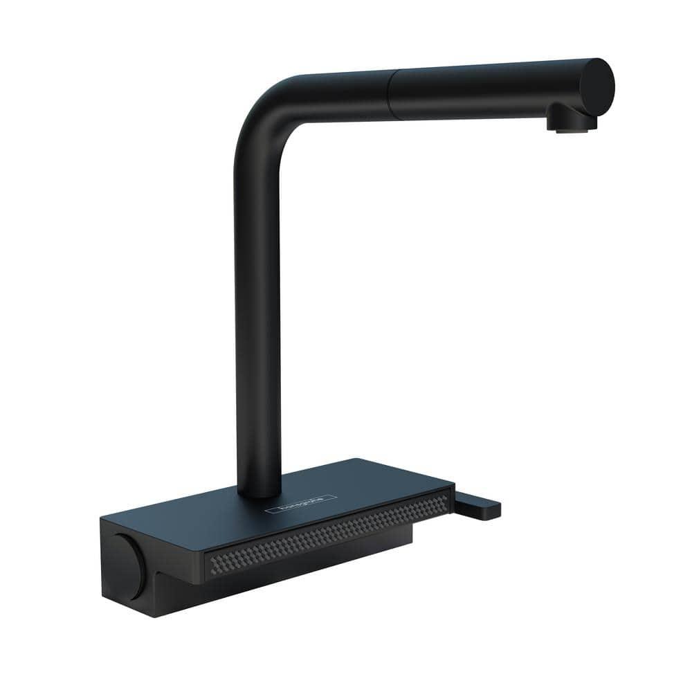 Hansgrohe Aquno Select Kitchen Faucet with L-Shape 2-Spray Pull-Out Spout with sBox, 1.75 73830671