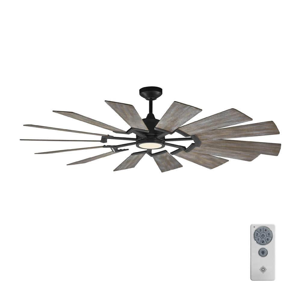 Monte Carlo Prairie Prairie 62" 14 Blade Indoor / Outdoor Dc Ceiling Fan - Grey