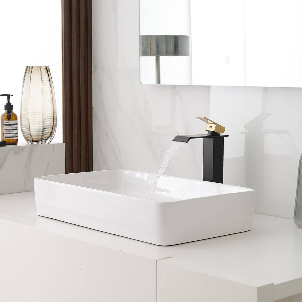 VIBRANTBATH 6009H-GBK Vessel Sink Faucet Single-handle Bathroom Faucet with Drain Assembly