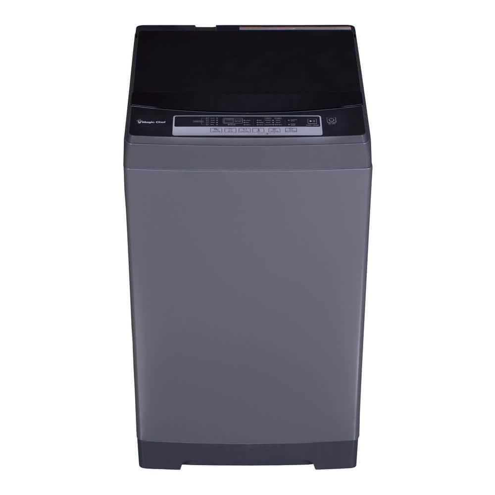 Magic Chef Portable Compact Top Load Washer with 6 Fully Automatic Wash Cycles and Water Pump Filtration for Laundry Use, Silver