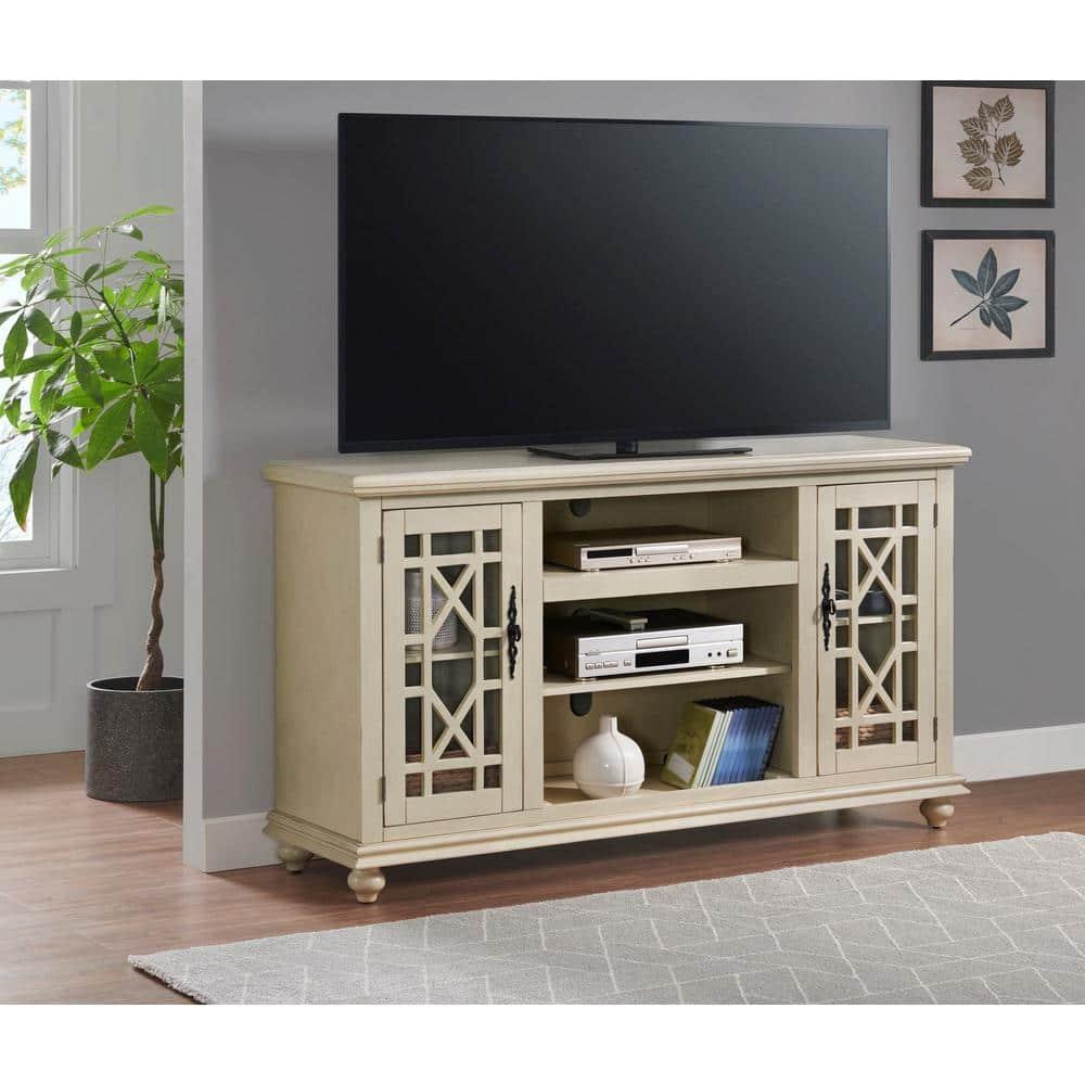 Martin Svensson Home Elegant 2 Door Antique White 63" TV Stand