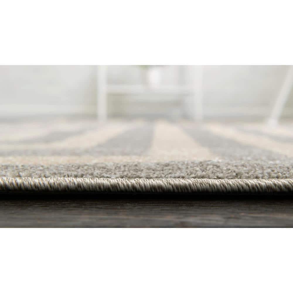 Unique Loom Athens Collection Area Rug - Greek Key (7' 1" x 10' Rectangle Gray/Beige)