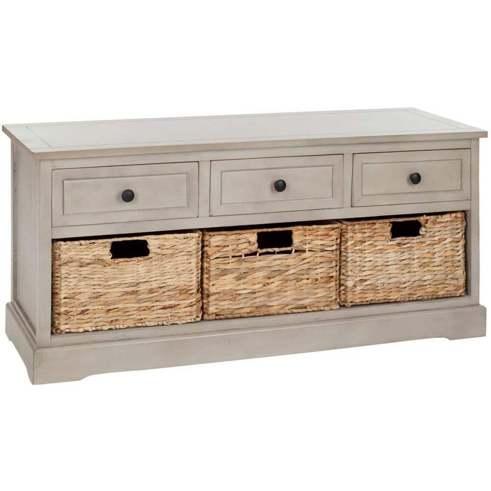 Adayla Solid Wood Drawers Storage Bench
