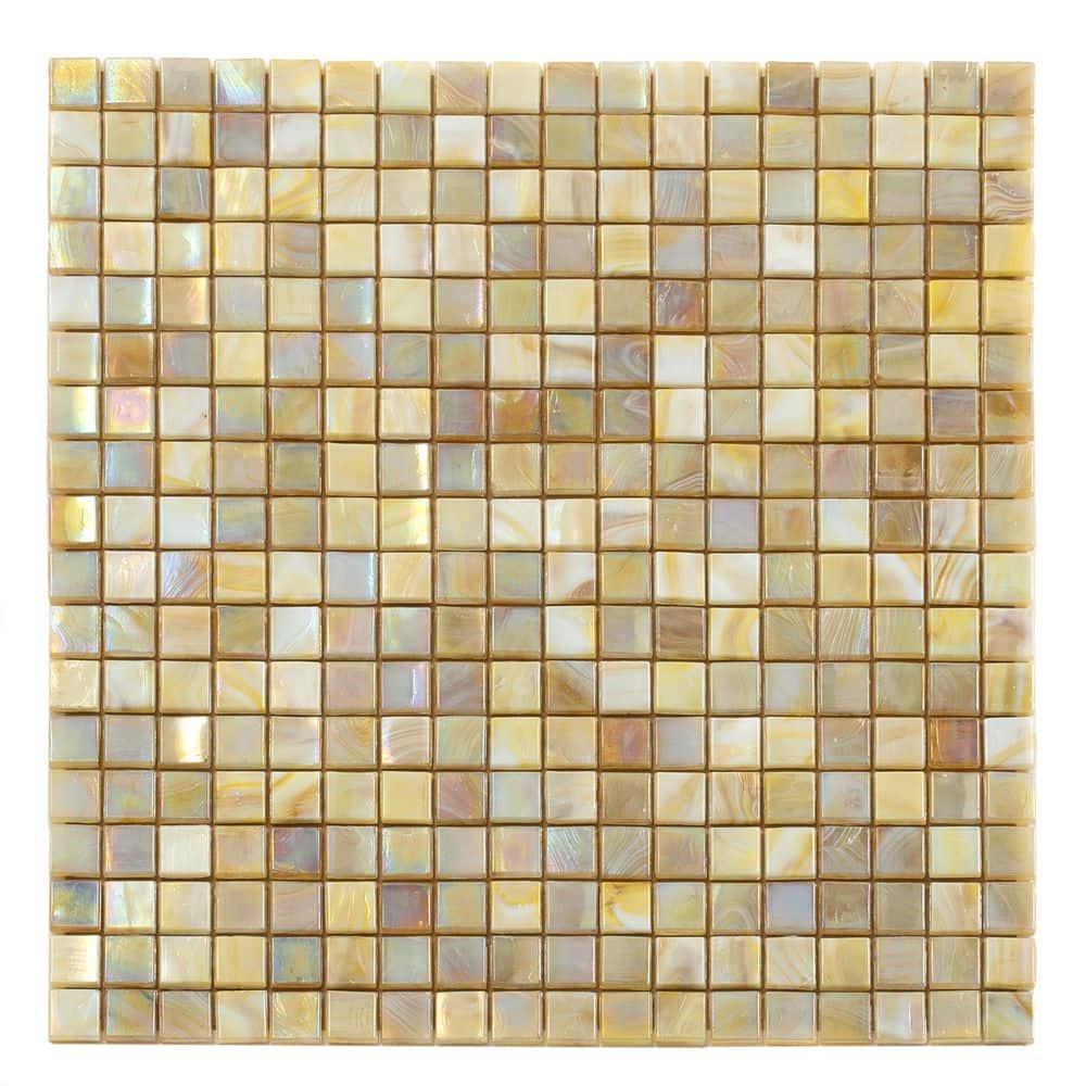Skosh 0.6" x 0.6" Glass Grid Mosaic Wall & Floor Tile