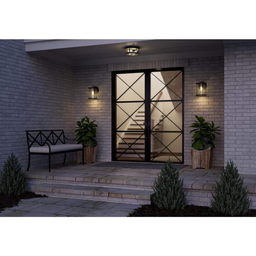 Progress Lighting - Two Light Flush Mount - Outdoor - Gunther - Outdoor Light -