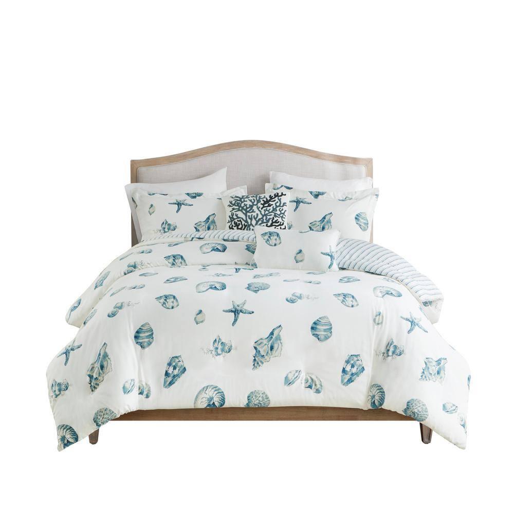 Beach House Coastal Cotton Reversible Duvet Cover Set