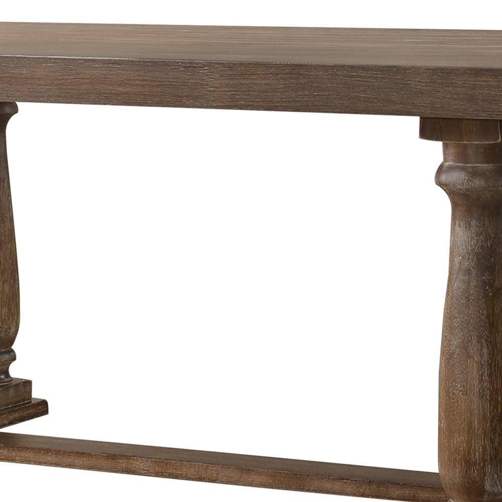 Rectangular Bernard Dining Table - Weathered Oak
