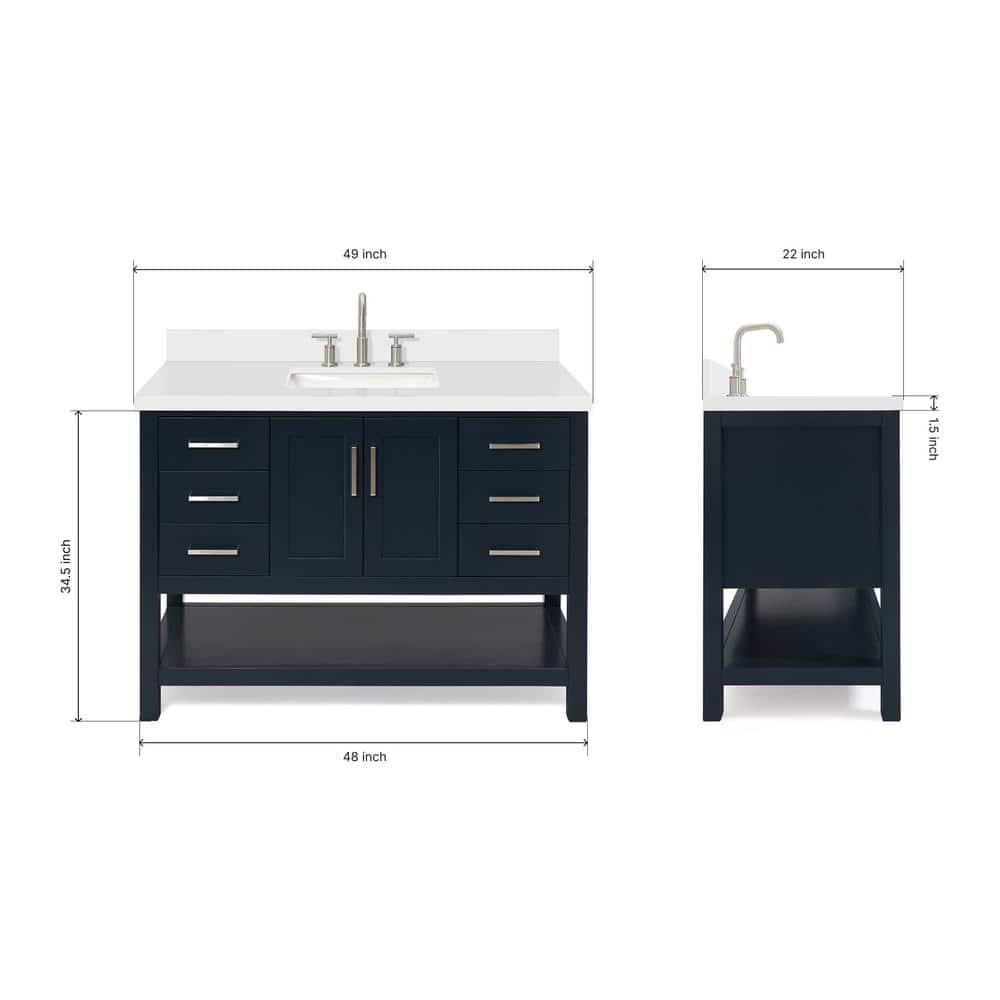 Magnolia 49" Single Bathroom Vanity Set