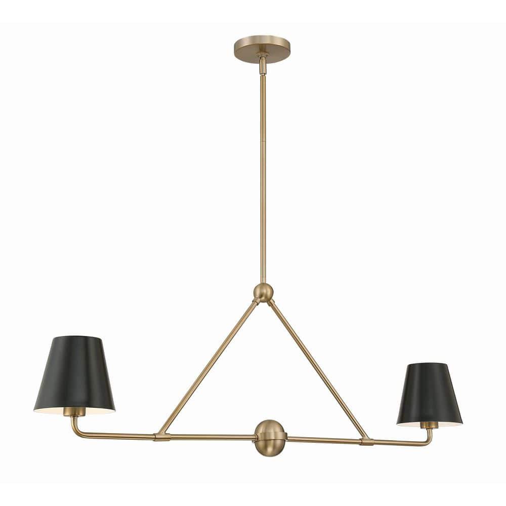 Crystorama Lighting Xavier 2 - Light Chandelier in  Vibrant Gold