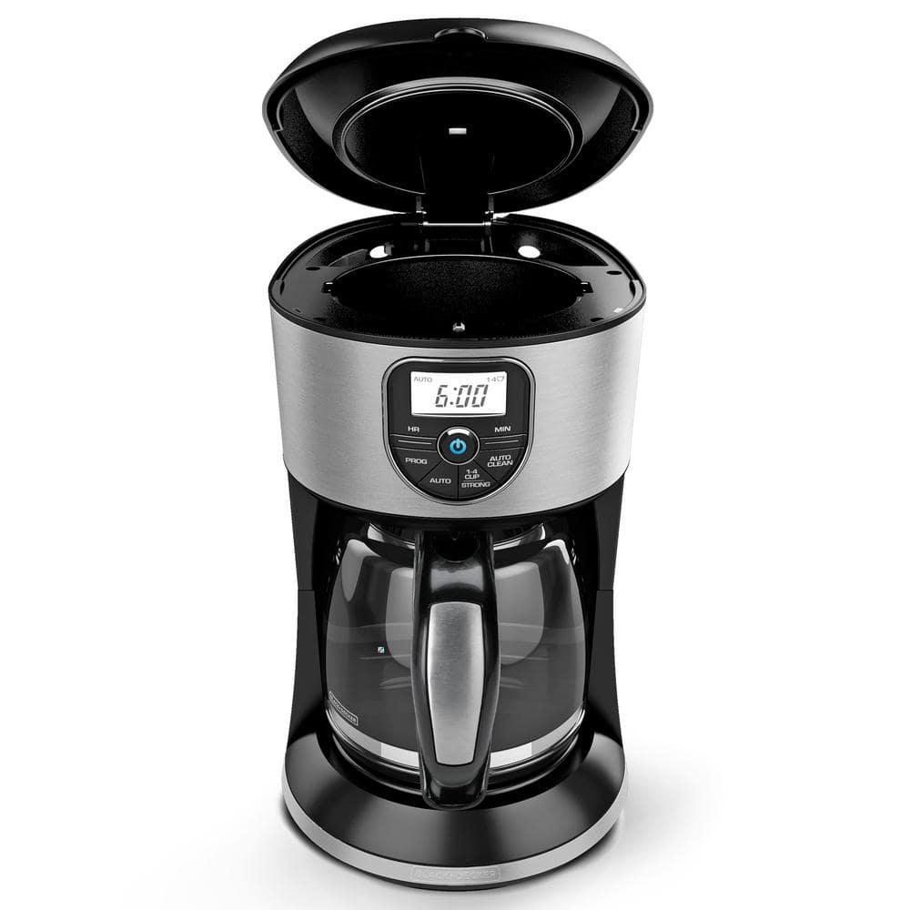Black And Decker 12 Cup Programmable Coffeemaker In Black And Silver