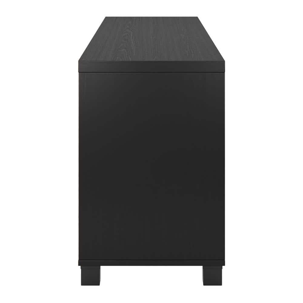 CorLiving Virlomi Contemporary Dark Gray TV Stand with Storage for Most TVs up to 85 Inch - Living Room Entertainment Center with Storage, Stylish TV Stand for Living Room, Modern TV Stands