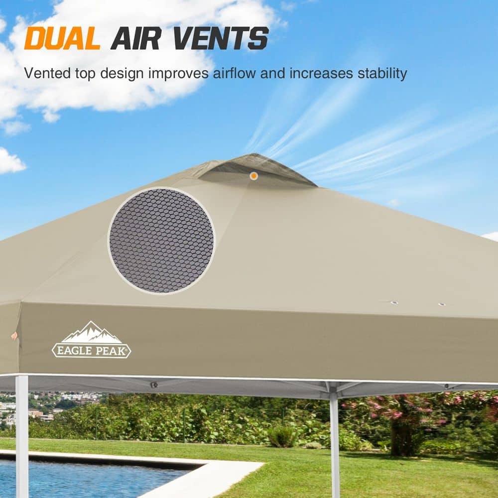 EAGLE PEAK Pop Up Canopies 10 Ft. W x 10 FT. D Metal Party Tent Canopy