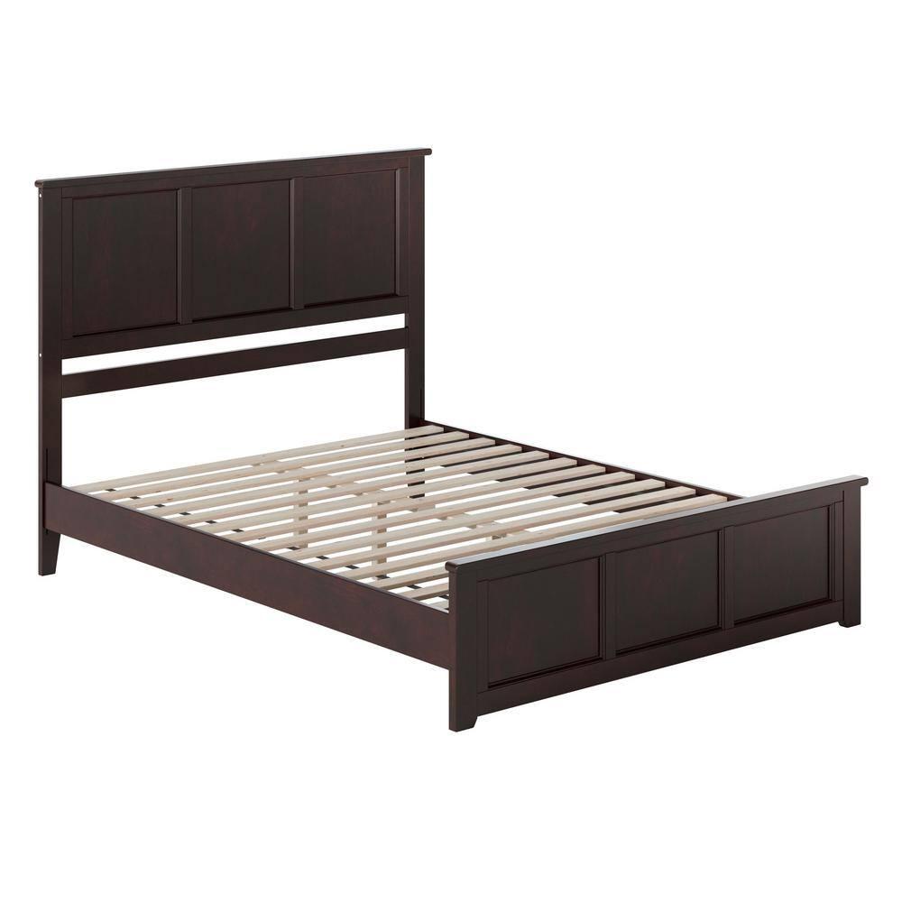AFI Charlotte Queen Solid Wood Low Profile Platform Bed with Matching Footboard, Espresso