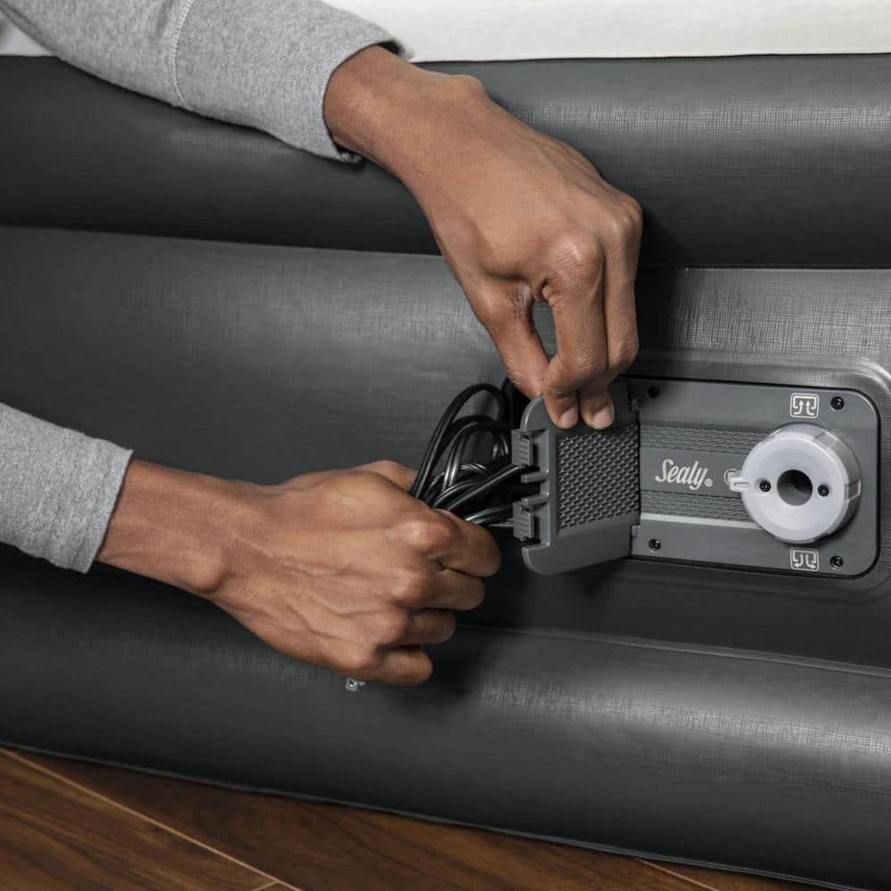 Bestway Sealy Tritech Inflatable Air Mattress Bed Queen 20" with Built-In AC Pump & Bag