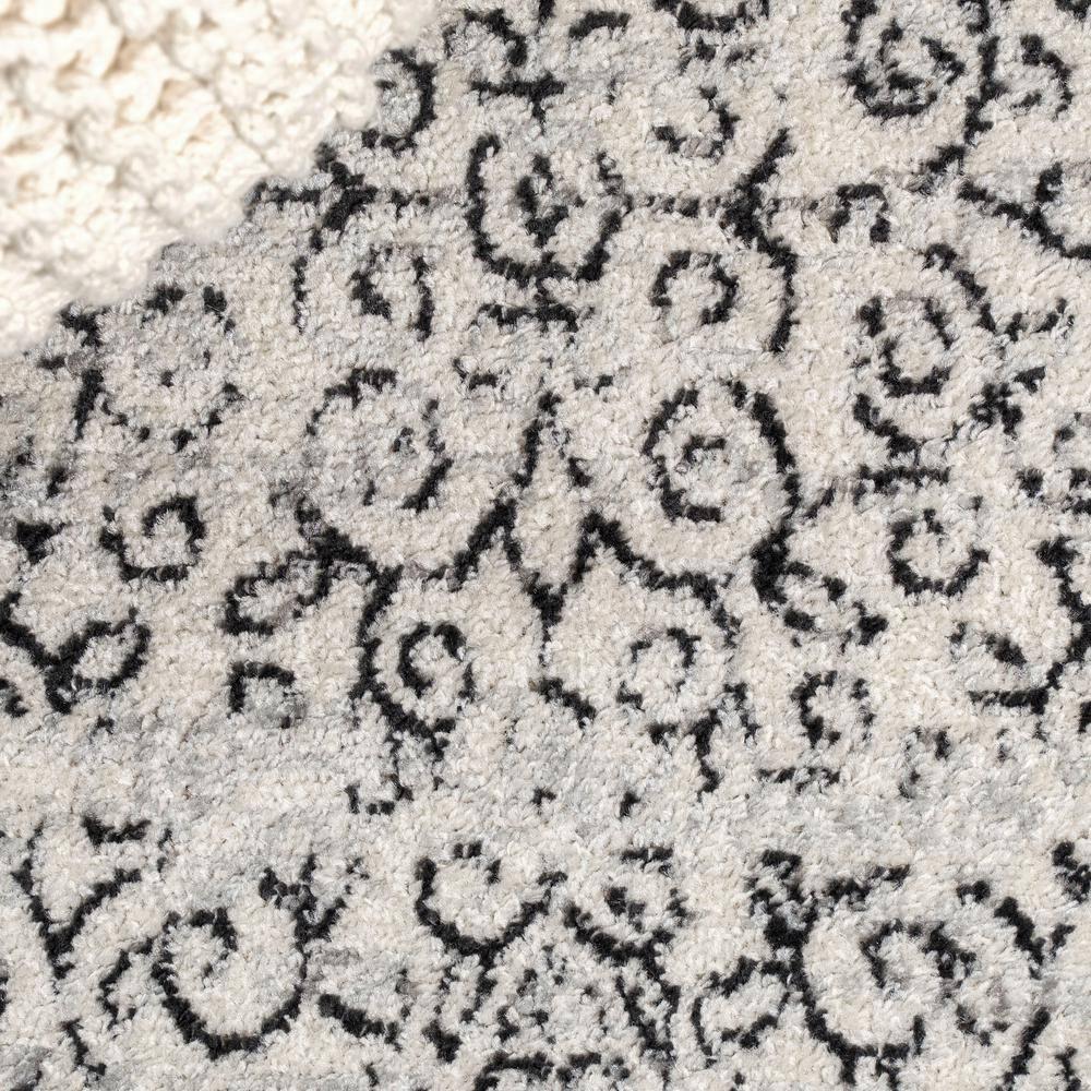 3'x5' Ferro Filigree Charcoal Black and White Area Rug, Gray/Black - JONATHAN Y