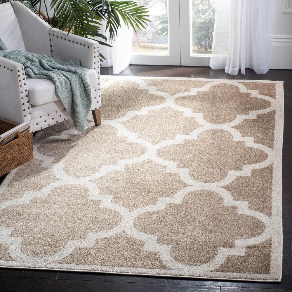 Amherst AMT423 Power Loomed Indoor Area Rug - Wheat/Beige - 6'x9' - Safavieh