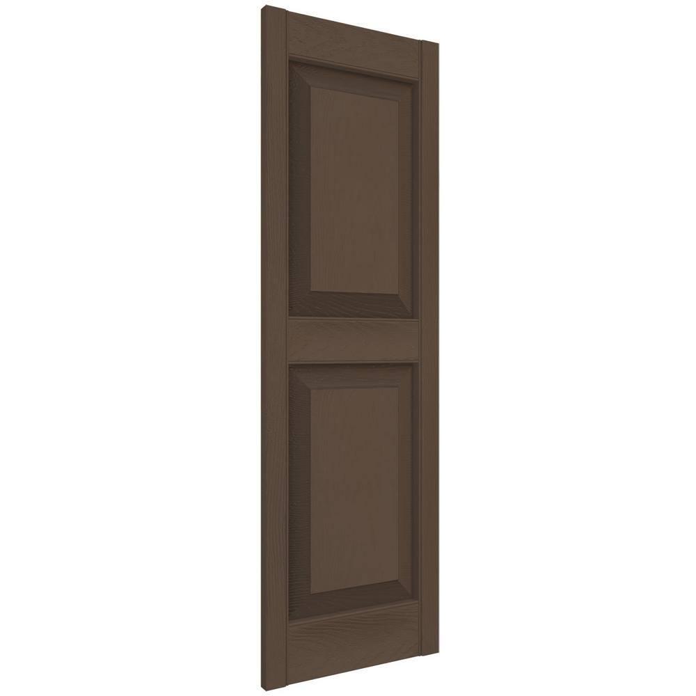 Builders Edge, TailorMade Two Equal Panels, Raised Panel Shutters, Includes Matching Installation Spikes (Per Pair) | Wayfair