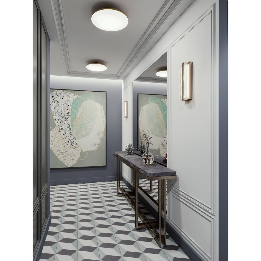 AFX  Skye LED Flush Mount with White Acrylic 33 Black Large 19 inch N/A N/A