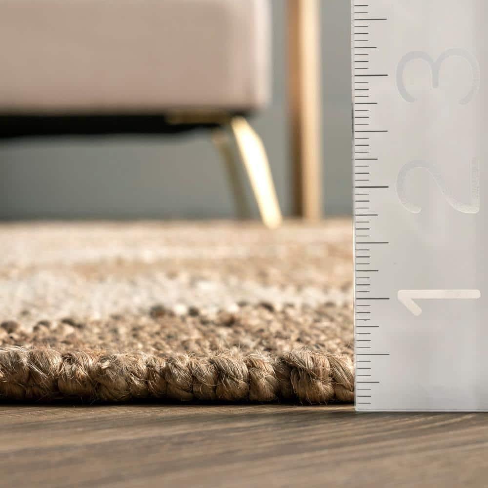 Nuloom Louie Diamond Checkerboard Jute Area Rug, 9' x 12', Natural