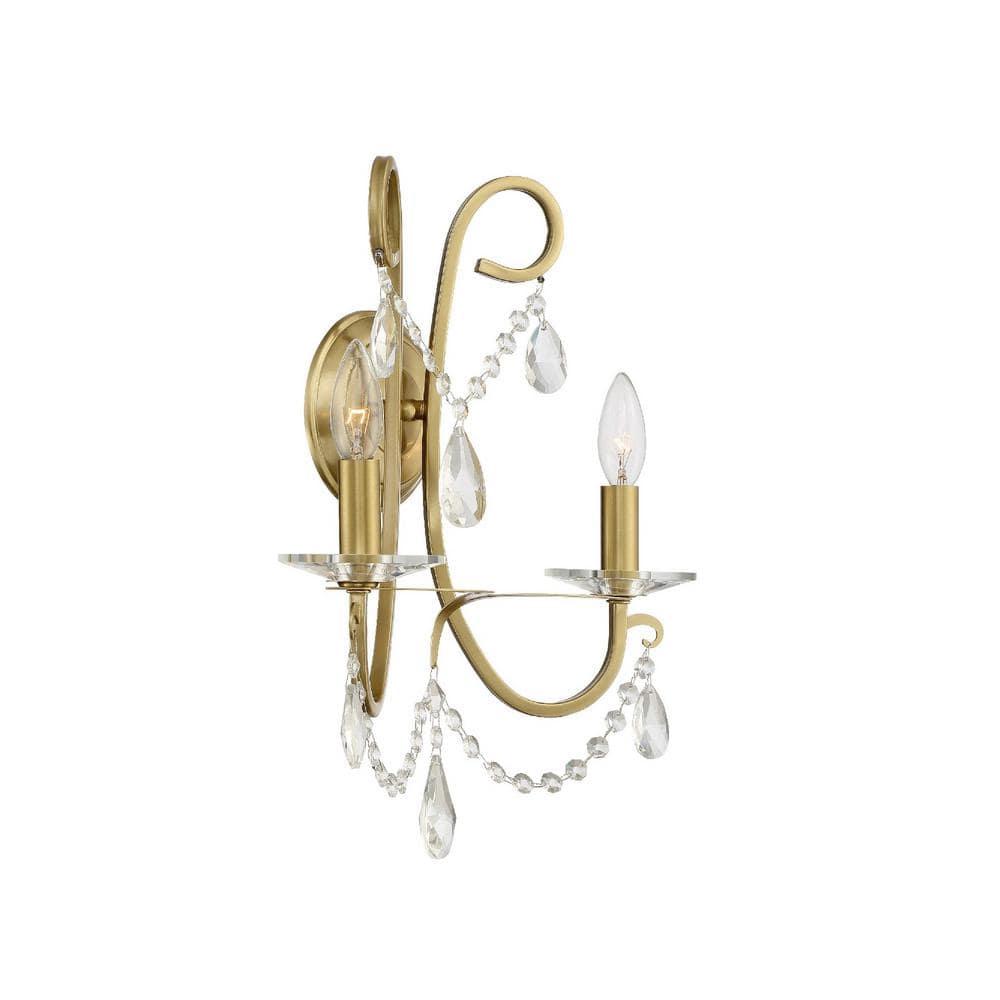 Crystorama Lighting Othello 2 - Light Sconce in  Vibrant Gold