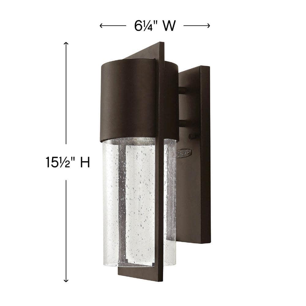 1 Light Small Outdoor Wall Lantern In Transitional And Modern Style 6.25 Inches Wide By 15.5 Inches High-Buckeye Bronze Finish-Incandescent Lamping
