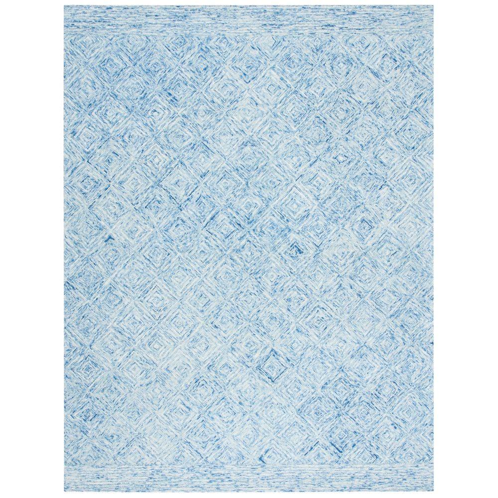 Ikat IKT704 Hand Tufted Area Rug - Blue - 8'x10' - Safavieh.