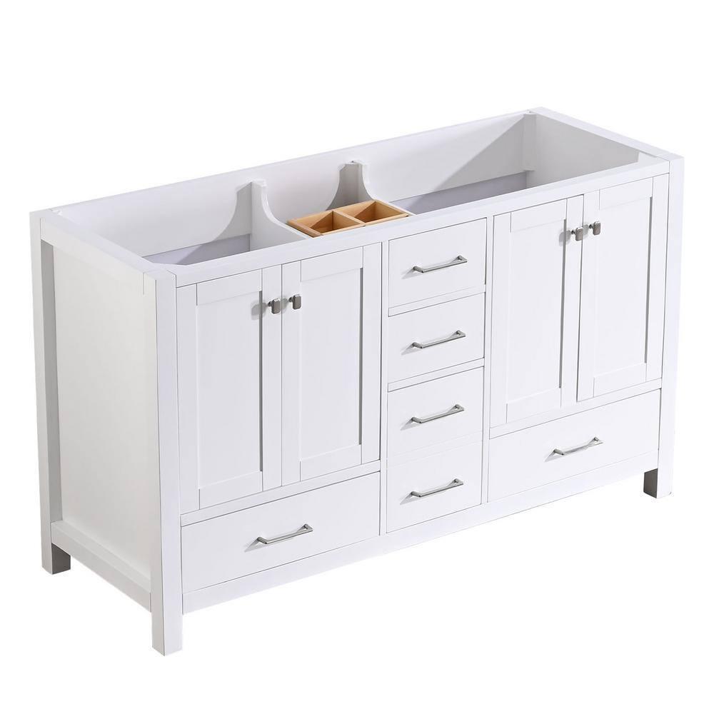 DSUNNER 60 in Bathroom Vanity without Top and Sink, 60 inch Modern Freestanding Bathroom Storage Only