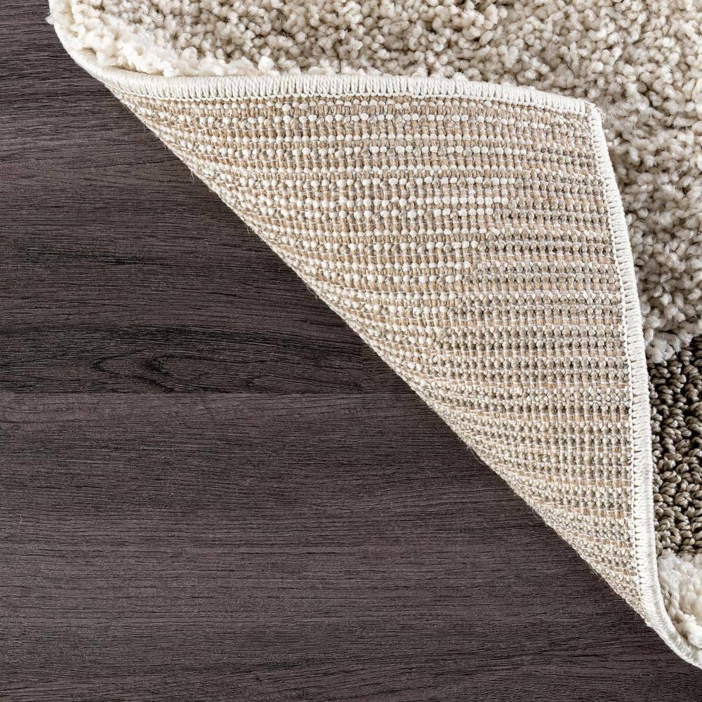 Nuloom Carolyn Abstract 6 Square Shag Indoor Area Rug for Living Room Bedroom Dining Room Nursery, Cream/Beige