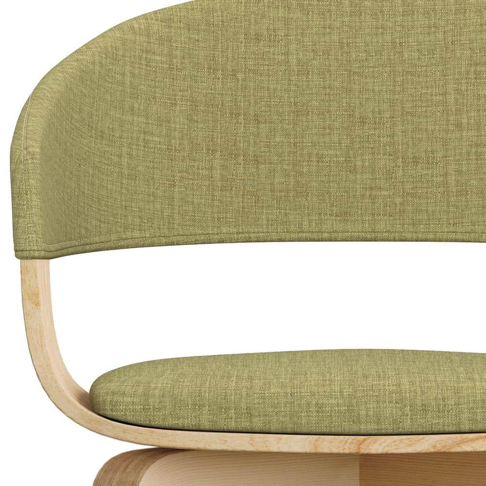 Lowell Bentwood Upholstered Dining Chair with Curved Backrest in Mid-Century Modern Style