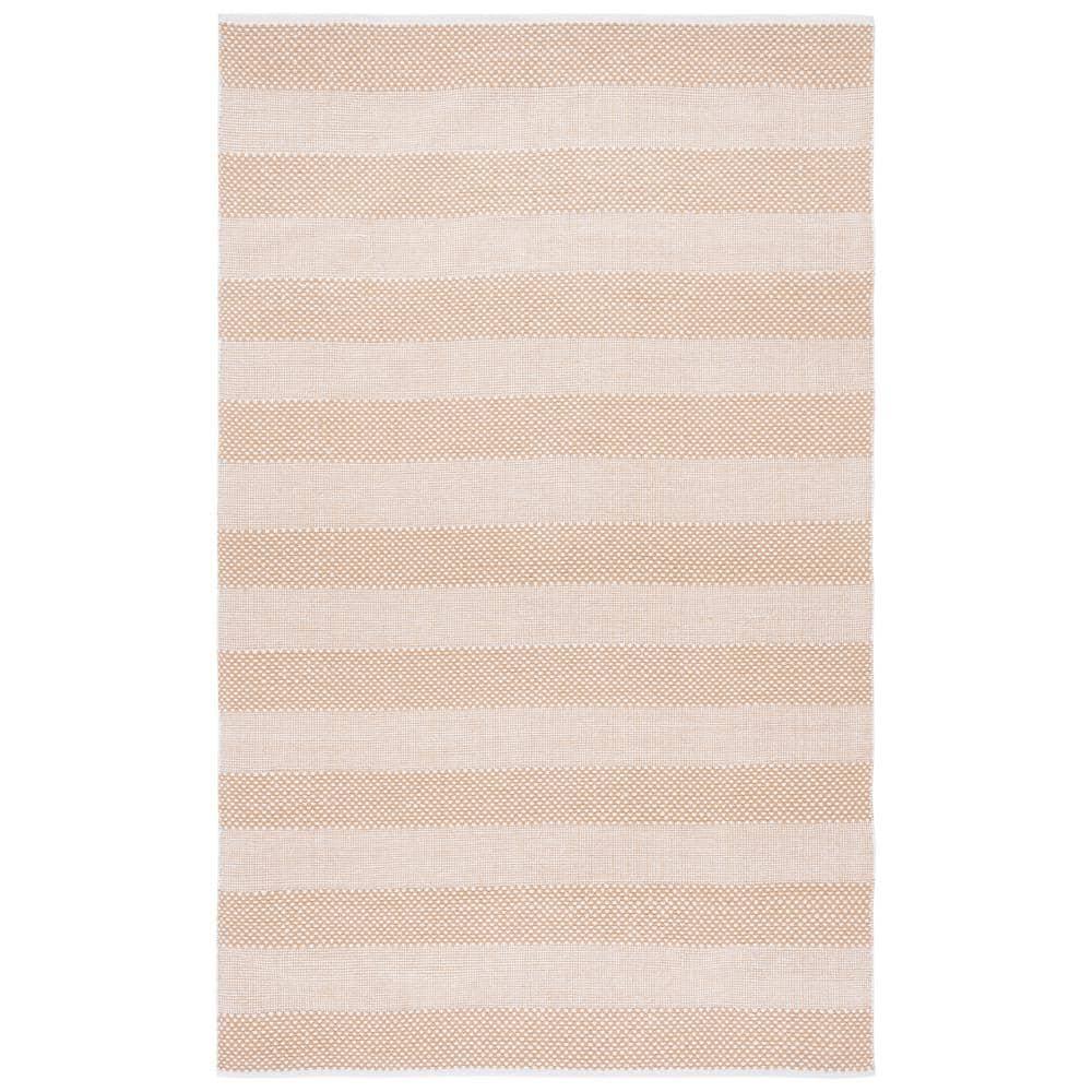 Striped Kilim STK802 Hand Woven Area Rug - Ivory/Gold - 3'x5' - Safavieh.