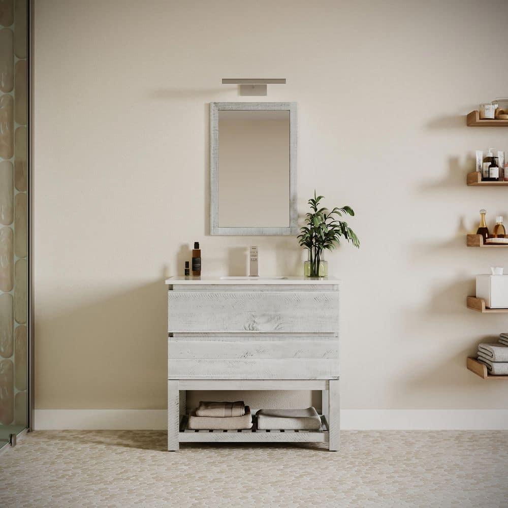 Fresca Formosa 35" Free-Standing Open Bottom Single Bathroom Vanity Base Only