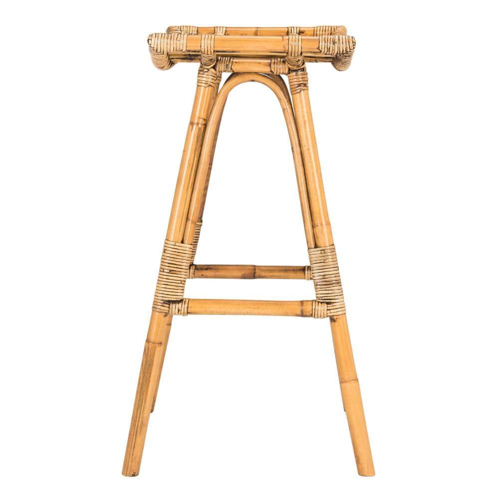 Leda Rattan Bar Stool - WIK6511 - Brown - Safavieh