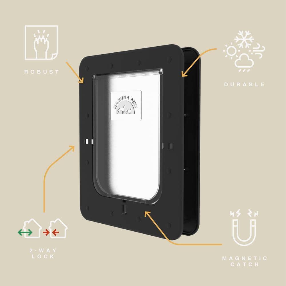 Hakuna Pets 10.31'' W x 13.19'' H Plastic Pet Door