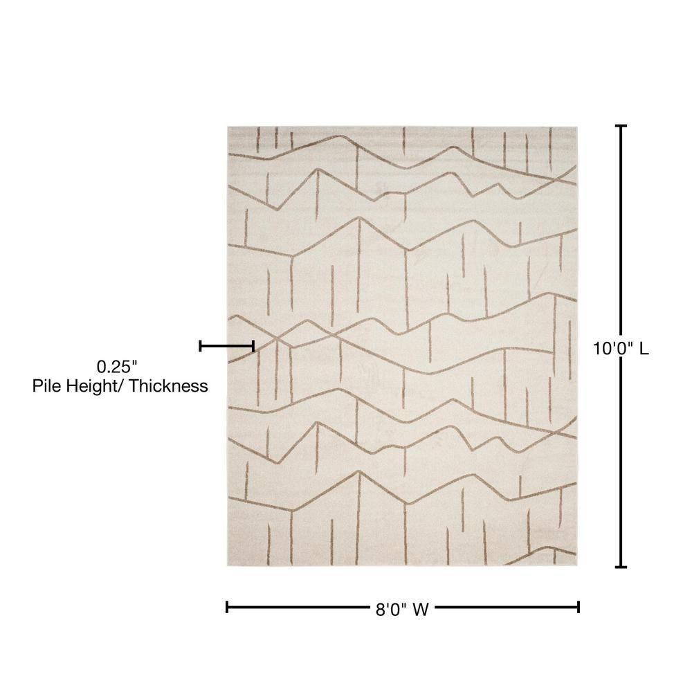 Amherst AMT429 Power Loomed Area Rug - Ivory/Grey - 8'x10' - Safavieh.
