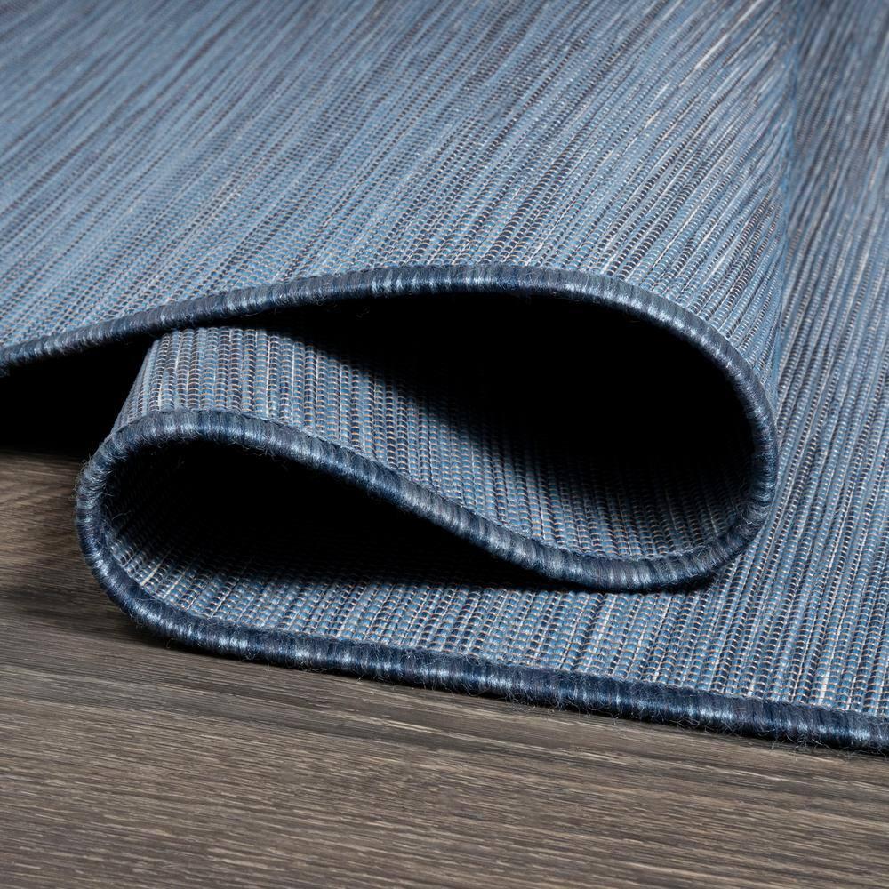 8'x10' Ethan Modern Flatweave Solid  Area Rug, Blue - JONATHAN Y