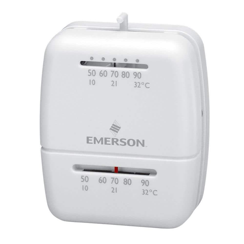 Emerson 1C20-102 Mechanical Heat Only Thermostat, White